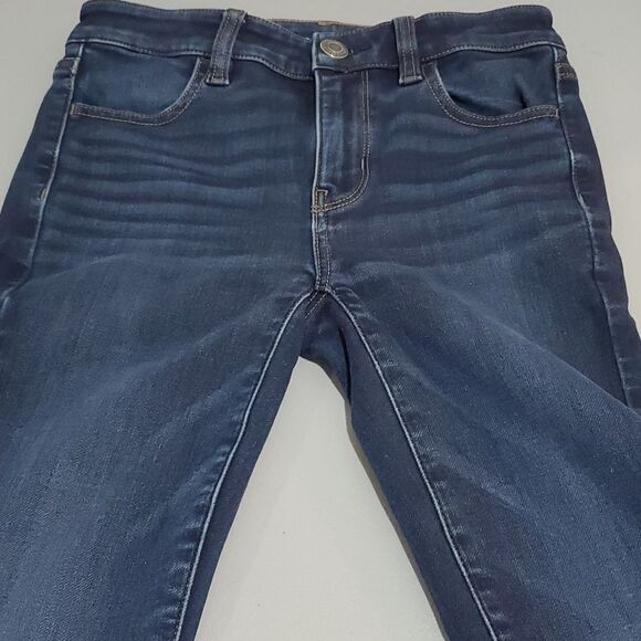 AMERICAN Eagle dark wash size 0 super stretch 26x26 high rise jeggings - Picture 5 of 8